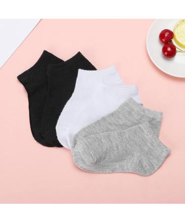 KEREDA Kids Ankle Socks - 15 Pairs Boys Girls Half Cushion Low Cut Athletic Socks | Black | 9-12 Years - Buy Online on GoSupps.com