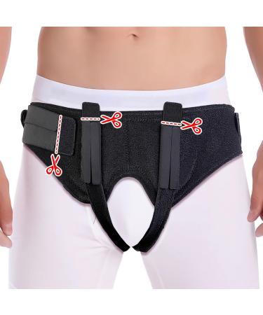 Adjustable and Breathable Truss Brace for Groin Hernias Medical Hernia Guard Inguinal Truss for Single/Double for Targeted Hernia Pain/Sports/Post Surgery Care with 2 Removable Compression Pads