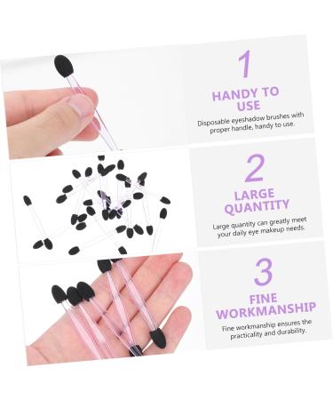 Didiseaon 100pcs Eye Shadow Stick Eyeshadow Stick Dual Side Eyeshadow Brush Silicone Woman Makeup Tools Sponge 7.5x0.5cm Black - Buy Online on GoSupps.com