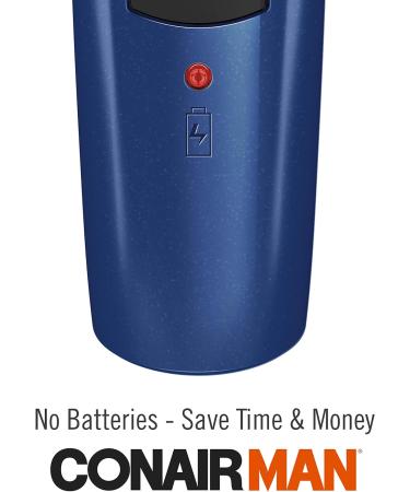 ConairMAN Beard Trimmer & Grooming Kit for Men - Includes Nose & Ear Trimmer 5-Position Comb - Battery Operated Blue | International Shipping Available - Buy Online on GoSupps.com