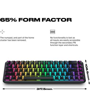 Fnatic Gear Streak65 | Compact Mechanical Gaming Keyboard | LED RGB Backlight | Speed Silver Switch | 65% Layout | DE QWERTZ - Buy Online on GoSupps.com