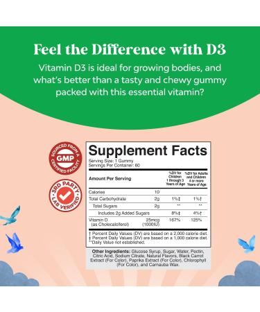 Bundle of Kids DHA Omega 3 Gummies with Vegetarian 6 9 for Vision Brain & Immunity and Chewable Vitamin D Gummies for Kids - 1000 IU Per Serving Vitamins - Immune Support Muscle Teeth & Bone Health - Buy Online on GoSupps.com