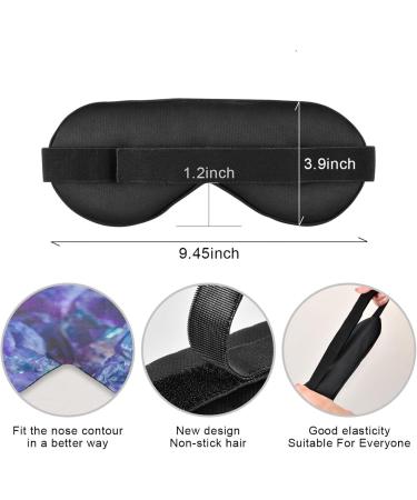 Amethyst Sleep Mask - Light Blocking Eye Cover with Adjustable Strap for Travel & Naps | Soft Purple Blindfold for Men & Women - Buy Online on GoSupps.com