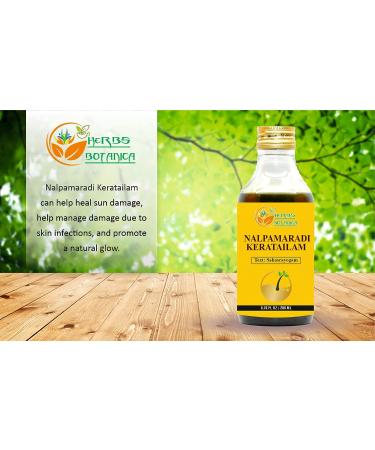 Herbs Botanica Nalpamaradi Thailam Skin Radiance Treatment Oil 200ml - Ayurvedic Oil with Turmeric & 15 Herbs for Skin, Face & Body - Buy Online on GoSupps.com