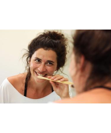 Bamboo Toothbrush Pack of 4 | Soft Bristles | Vegan & Biodegradable | Eco-Friendly & Sustainable | 100% BPA-Free | ECOMONKEY  - Buy Online on GoSupps.com