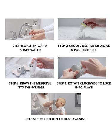 Ava the Elephant 10ml Talking Baby Medicine Dispenser | BPA-Free, Phthalate-Free, Dishwasher Safe | Dropper and Stopper for Accurate Dosing - Buy Online on GoSupps.com