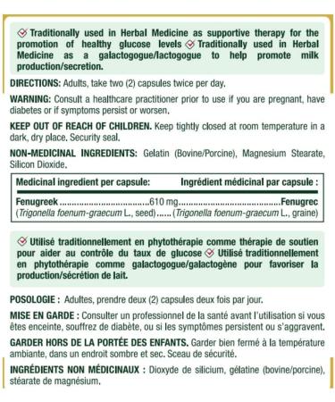 Nature's Bounty Fenugreek Capsules - 610mg (100 Count) | Pure and Potent Supplement - Buy Online on GoSupps.com