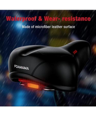 Foamama Comfortable Bike Seat for Peloton, Exercise, Road & Mountain Bikes - Dual Shock Absorbing Design - High-Density Foam - Men & Women Comfort - Buy Online on GoSupps.com