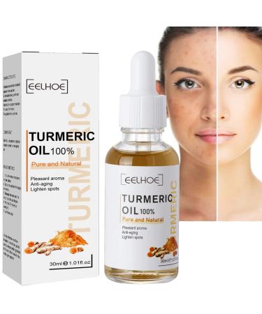 Turmeric Face Serums Oil Turmeric Serum Bright Skin Dark Spot Corrector Turmeric Essence Oil for Moisturizing Anti Aging Serum for Face Anti-aging Facial Bright Skin Oil 30ML