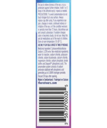 Thera Tears Lubricating Eye Drops for Dry Eyes - 30 ml - Fast Lasting Eye Treatment 30 ml (Pack of 1) - Buy Online on GoSupps.com