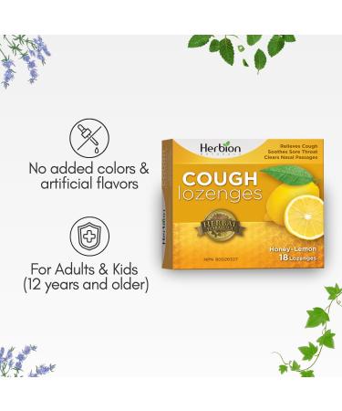 Herbion Naturals Cough Drops Honey Lemon 18 Count - Buy Online on GoSupps.com