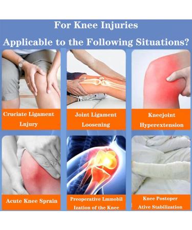 SFKLYU Adjustable Knee Joint Fixation Bracket - Post Knee Immobilizer Support for Men and Women | Ideal for Meniscus Tear & Arthritis - Buy Online on GoSupps.com
