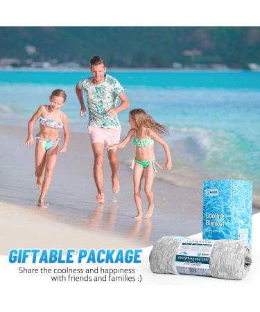King Size Cooling Blanket for Hot Sleepers - Lightweight Breathable Summer Bedding with Double Sided Cold Effect - Gray Checkered Design - Buy Online on GoSupps.com