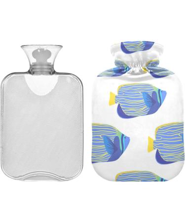 Hot Water Bottle with Cover - Fish Design 2L Warm Water Bag for Pain Relief - Ideal for Adults & Women - Buy Online on GoSupps.com