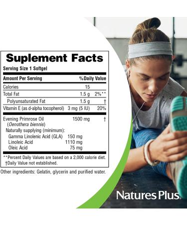 NaturesPlus Ultra EPO 1500 - 1500mg Evening Primrose Oil Softgels - Hormone Balance & Healthy Skin Supplement - Antioxidant & Anti-Aging Formula - Gluten-Free - 90 Servings - Buy Online on GoSupps.com