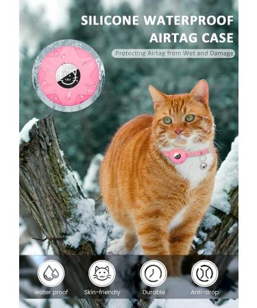 Airtag Cat Neck Band | Reflective Kitten Collar with Holder & Bell | Luminous Pink Tracker for Young Cats - Buy Online on GoSupps.com