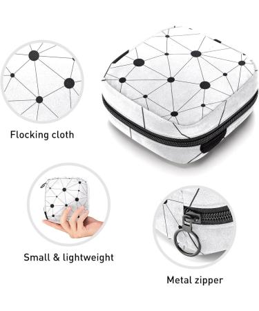GIAPB Period Bag - Black Node Design Sanitary Napkin Storage & Makeup Travel Pouch - Buy Online on GoSupps.com