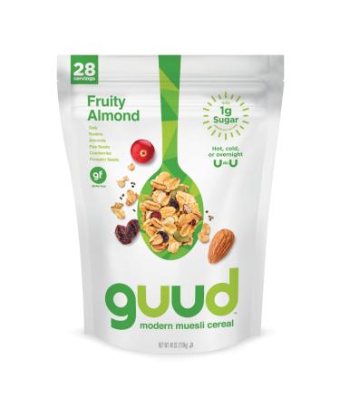 GUUD Fruity Almond Muesli Cereal, 40 Ounce, Gluten Free, Oats, Raisins, Almonds, Cranberries, Flax Seeds, Pumpkin Seeds, Vegan, Non-GMO Certified, Kosher