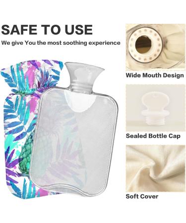 Colorful Watercolor Pineapple Hot Water Bottle - 1L for Pain Relief & Warmth | Naanle International Shipping - Buy Online on GoSupps.com