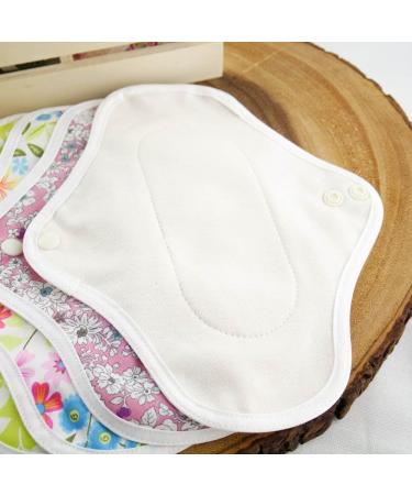 hannahpad Organic Cotton Cloth Pantyliners Set of 10 Random Patterns - Washable Reusable + Free Mini Wetbag - Buy Online on GoSupps.com