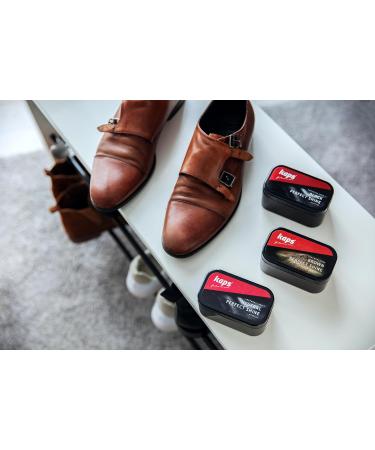 Kaps Set of Perfect Shine Polish Sponges - Black, Brown, Neutral - Universal Shoe Polish for Leather Shoes, Boots, Handbags, Satchels - Covers All Colors - Buy Online on GoSupps.com