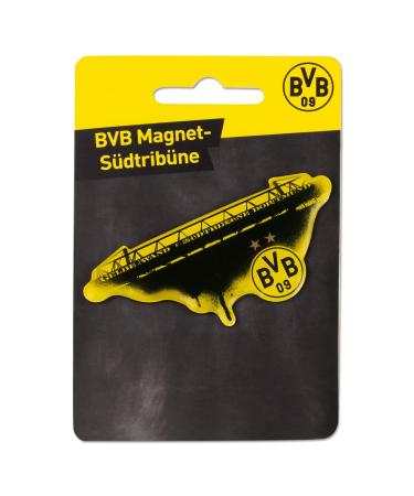 Borussia Dortmund Unisex Youth magnet south stand magnet black and yellow one size EU
