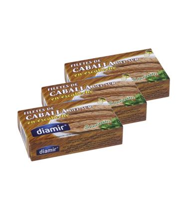 diamir Lot 3x Mackerel fillets in escabeche - Box 90g