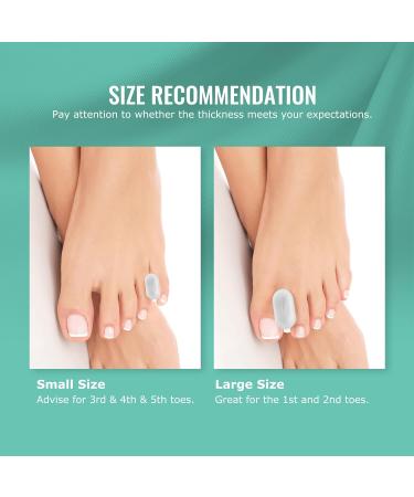 Welnove Upgraded Gel Toe Separators - 8-Pack Aloe Vera Silicone Spacers for Overlapping Toes & Bunion Relief - Multi-Size Clear for Men & Women - Buy Online on GoSupps.com