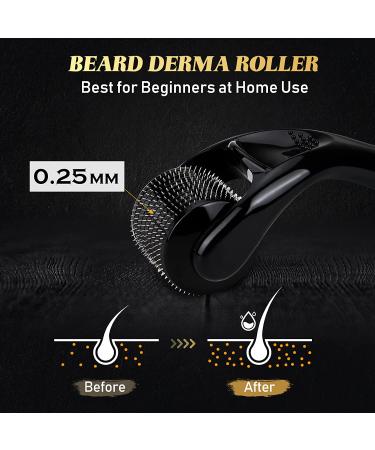 5% Minoxidil Beard Growth Kit with Derma Roller and Growth Oil for Men - 0.25mm Microneedle Roller for Patchy Beard Growth - Buy Online on GoSupps.com