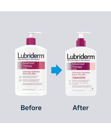 Lubriderm Advanced Therapy Moisturizing Lotion with Vitamins E and B5 Deep Hydration for Extra Dry Skin Non-Greasy Formula 24 fl. oz (Pack of 2) - Buy Online on GoSupps.com