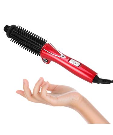 Hair Curling Iron Brush Mini Curling Iron Ceramic Tourmaline Ionic Hot Curler Brush Professional Anti-Scald Instant Heat Up Electric Wand for All Hair Types