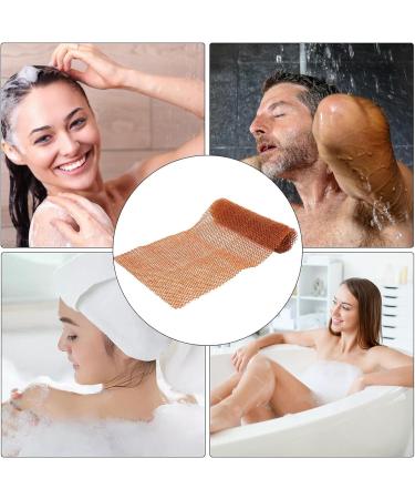 Body Scrubber Net - Smoother Skin Mesh with Back Scrubber Sponge Sponge Body Net for Sensitive Skin Multi-purpose Body Scrubber for Body Coffee - Buy Online on GoSupps.com