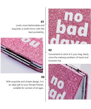 1pc Pu Folding Double-sided Mirror Pocket Mirror for Girl Small Make up Mirror Daily Vanity Mirror Double Side Mirror Girls Purses Makeup Mirror Travel Folding Mirror Simple Metal - Buy Online on GoSupps.com