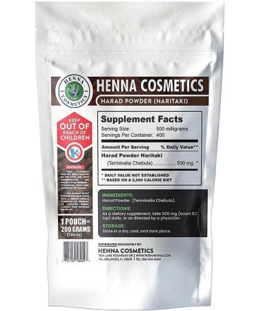 HENNA COSMETICS CYPRI Harad Powder 200g - 100% Natural Pure Organic Terminalia Chebula Supplement - Buy Online on GoSupps.com