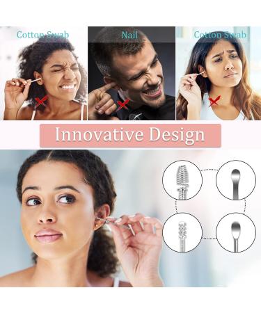 MEGXIT 2 Pack Spiral Stainless Steel Earwax Cleaner Tool Set with Leather Case - Reusable and Innovative Ear Cleansing Kit - Buy Online on GoSupps.com