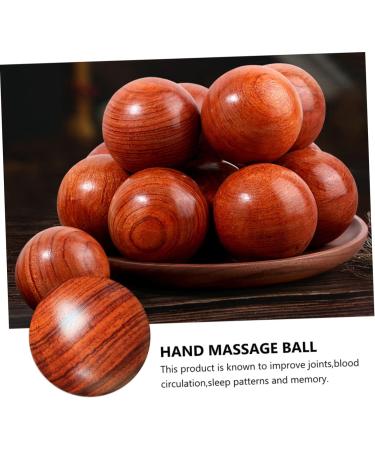 Healeved Solid Wood Massage Balls - 2-St Disk Set for Hand Roller Therapy Circulation & Meditation - Rosewood 5x5cm - Buy Online on GoSupps.com