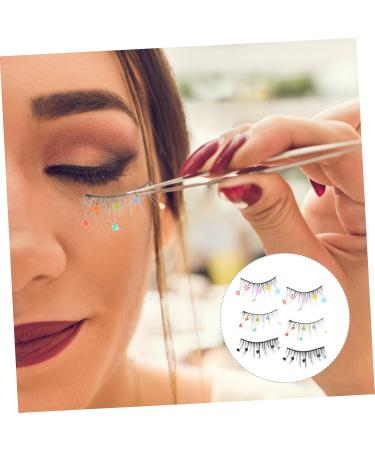 FOMIYES 15 Pairs Sequin False Eyelashes Fake Lashes Flower False Eyelashes Fake Eyelashes False Lashes Pride Outfit Color Lashes Lashes with Girl Eyelash Butterflies Sequins Eyelashes Miss - Buy Online on GoSupps.com