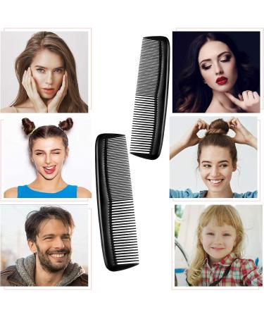 4-Piece Plastic Pocket Hair Combs Set - Fine and Standard Tooth Comb for Hair Cutting, Styling, and Hairdressing - Black Barber Salon Comb for Men and Women - Buy Online on GoSupps.com