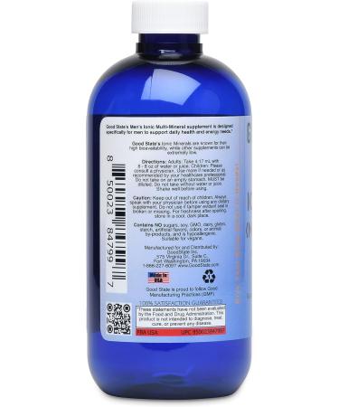 Good State Ionic Man Liquid Multi Mineral | 15 Vegan Minerals for Men | Dietary Supplement (8 oz) - Buy Online on GoSupps.com