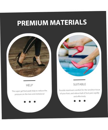 Clear Jel Gel Cushions for Heels - 10 Pairs Anti-Slip Insoles & Foot Pads for Women | Comfort & Support for High Heels - Buy Online on GoSupps.com
