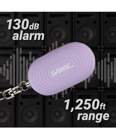 SABRE Personal Safety Kit with Pepper Spray and 2-in-1 Personal Alarm with LED Light, 25 Bursts,130dB Alarm, Audible Up to 1,250 Feet Lavender - Buy Online on GoSupps.com