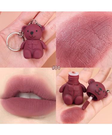 2 in 1 Bear Lipstick Mist Matte Velvet Lipstick Waterproof Long Lasting Gloss Makeup (2 Pack) 03+ 04 - Buy Online on GoSupps.com