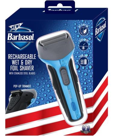 Buy Barbasol Electric Wet & Dry Foil Shaver | Stainless Steel Blades & Pop-Up Trimmer | International Shipping Available - Buy Online on GoSupps.com