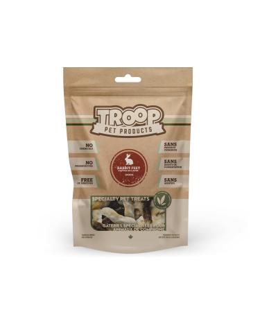 Loyalty Dog Treats Rabbit Feet Fully Natural Single Ingredient Canadian Dehydrated Dog Treat (1000g) 33.33 g (Pack of 30) Dog Treats