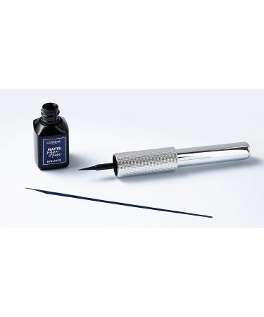 L'Or al Paris Matte Signature Eyeliner 11 Navy Metal - Waterproof Dark Blue Eyeliner with Precision Brush for Perfect Lines - Buy Online on GoSupps.com