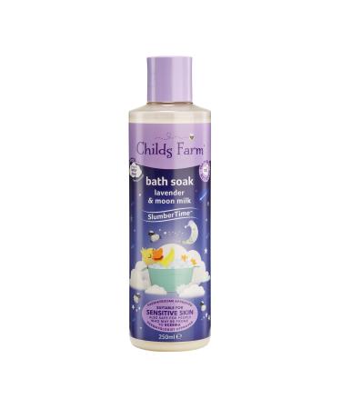 Childs Farm Slumber Time Sleep Bath Soak Lavender and Moon Milk Suitable for Newborns with Dry Sensitive and Eczema-Prone Skin 250 ml Bath Soak 250 ml (Pack of 1)