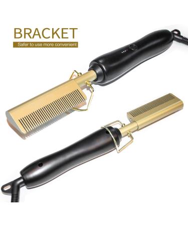 Hair Smoothing Brush - Ion Technology & Ceramic Coating for Wet/Dry Hair | Black Gold - Buy Online on GoSupps.com