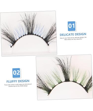 3 Pairs fluffy fake eyelashes Fake eyelashes of false eyelashes Imitation cosplay fluffy fake eyelashes fake lashes Curly colored lashes European and American - Buy Online on GoSupps.com