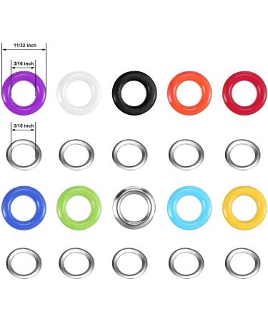 400 Sets 3/16 Inch Multi-Color Grommets Kit Metal Eyelets with Installation Tools and Instructor in Clear Box - Buy Online on GoSupps.com