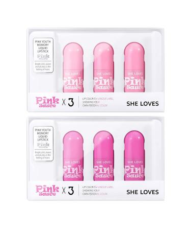 Pink Lipstick Set - Waterproof High Pigment & Non-Smudge Liquid Lip Gloss - Long-Lasting Makeup for Women - Pack of 3 - Buy Online on GoSupps.com